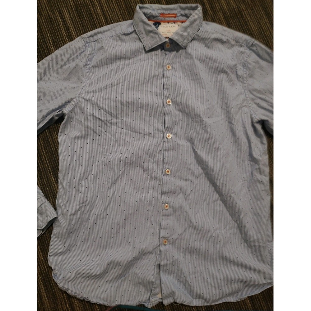 Cactus Man Ricky Singh Men's Long Sleeve Dress Shirt Slim‎ Fit -Size Large